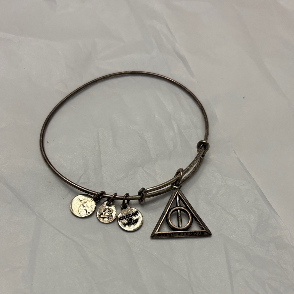 Alex and Ani Silver Deathly Hallows -Harry Potter - Charm Bracelet